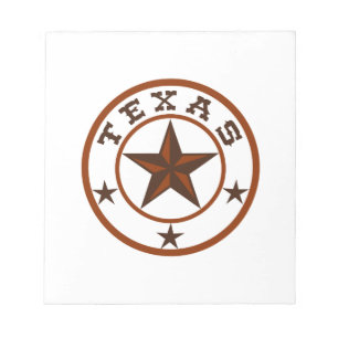 BLOC-NOTE EMBLÈME DE L'ÉTOILE DU TEXAS