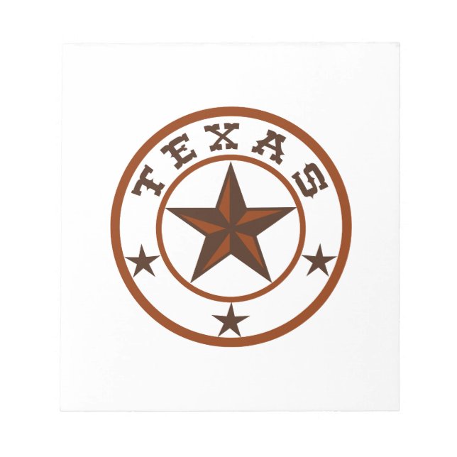 BLOC-NOTE EMBLÉME TEXAS STAR (Devant)