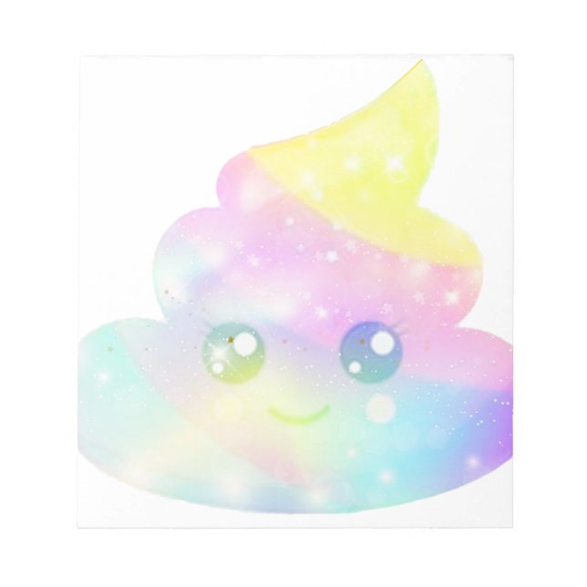 Bloc-note Emoji Poop Coloré (Devant)