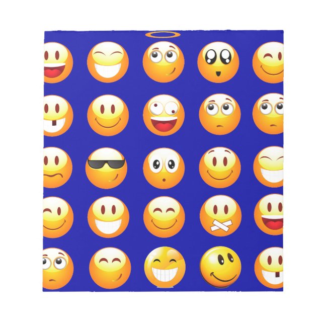 Bloc-note emojis bleu foncé (Devant)