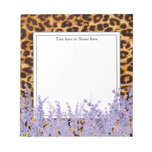 Bloc-note empreinte de léopard, guépard, tendance, floral,