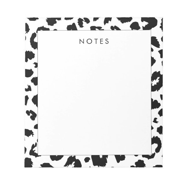 Bloc-note Empreinte de léopard personnalisable (Devant)