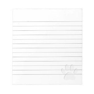 Bloc-note Empreinte de patte de chien coupé en papier