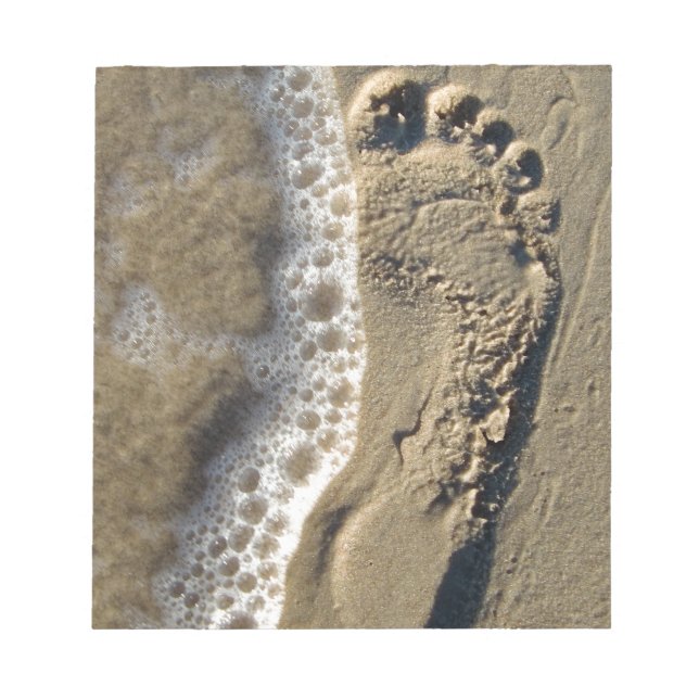 Bloc-note Empreinte De Sable De Plage (Devant)