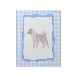 Bloc-note En vichy bleu Akita