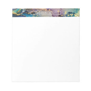 Bloc-note Encre d'alcool d'or multicolore Liquide Art Abstra