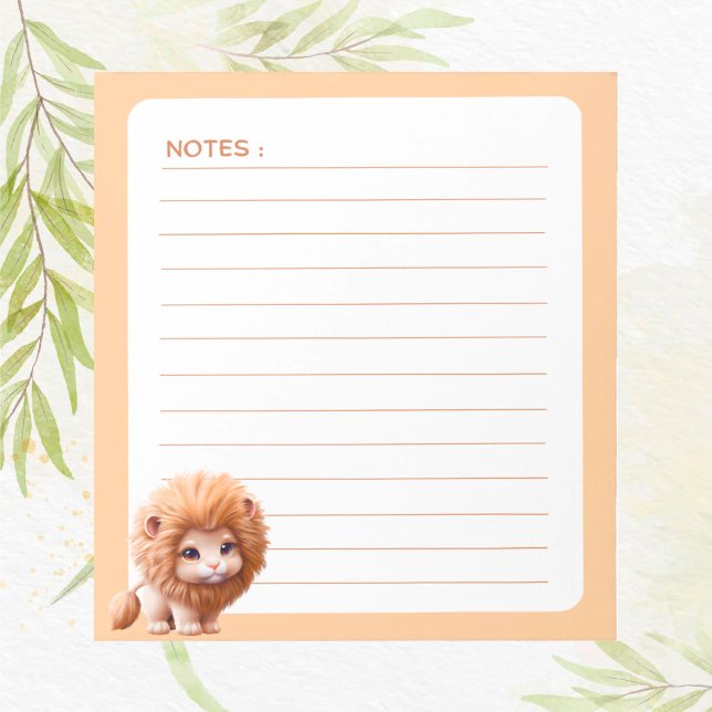 Bloc-note Enfants mignonne animal Lion bébé (Créateur téléchargé)