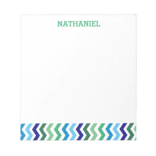 Bloc-note Enfants Personnalisé Chevron Moderne Simple Garçon