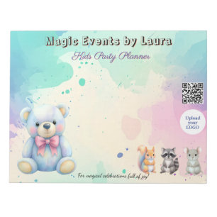 Bloc-note Enfants Planificateur de fête Pastel Teddy Bear Co