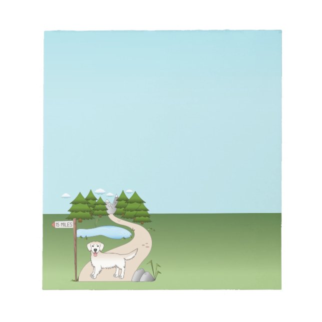 Bloc-note English Cream Golden Retriever By A Randonnée Trai (Devant)