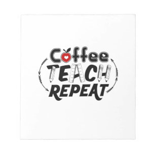 Bloc-note Enseignant Art Café Teach Répétition