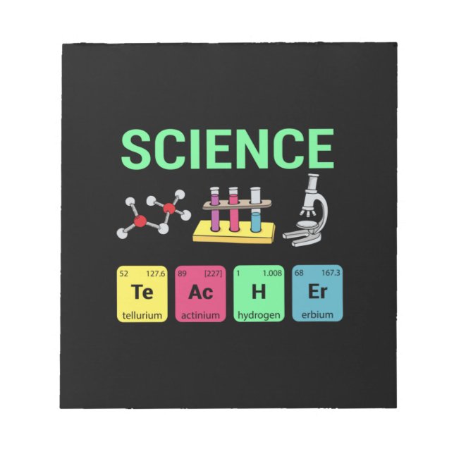 Bloc-note Enseignant Cadeau Sciences Définition de l'enseign (Devant)