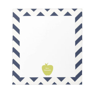 Bloc-note Enseignant Chevron de la Marine Jaune