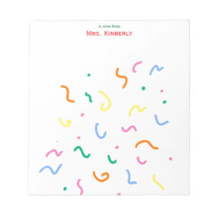 Bloc-note Enseignant de maternelle Points colorés & Lignes i