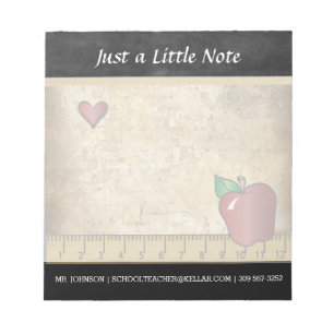 Bloc-note Enseignant Style Vintage