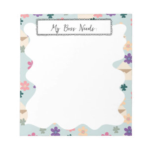 Bloc-note Enveloppes de motifs floraux élégantes avec Bloc-n