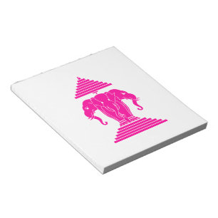Bloc-note Erawan rose trois éléphant en tête Lao / Laos Drap