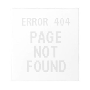 Bloc-note Erreur 404 Page Non Trouvée mème filigrane logo