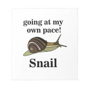 Bloc-note Escargot Qui Va À Mon Propre Pace Drôle Escargot