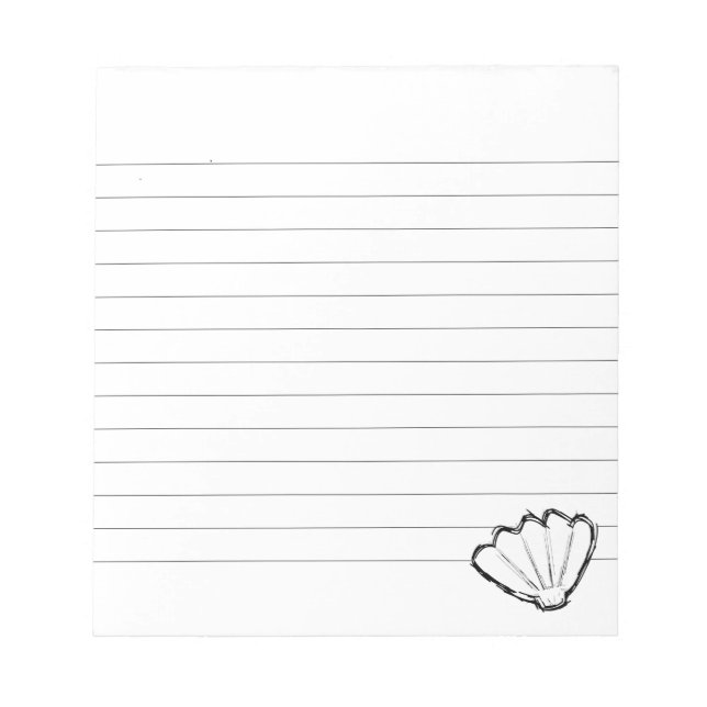 Bloc-note Esquisse de coquillage (Devant)