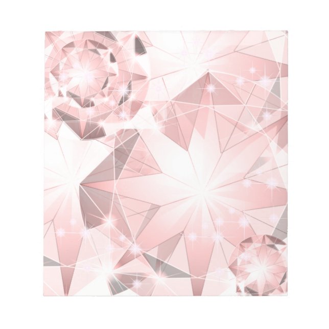 Bloc-note Étincelle en diamant rose sur Pastel clair brillan (Devant)