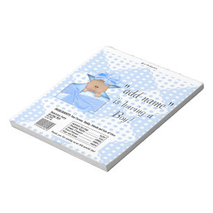 Bloc-note Étiquette de bonbon pour Baby Shower AA Faveur de