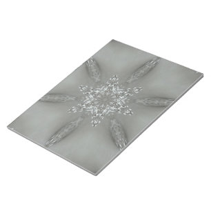 Bloc-note Étoile kaléidoscopique décorative gris argent anti