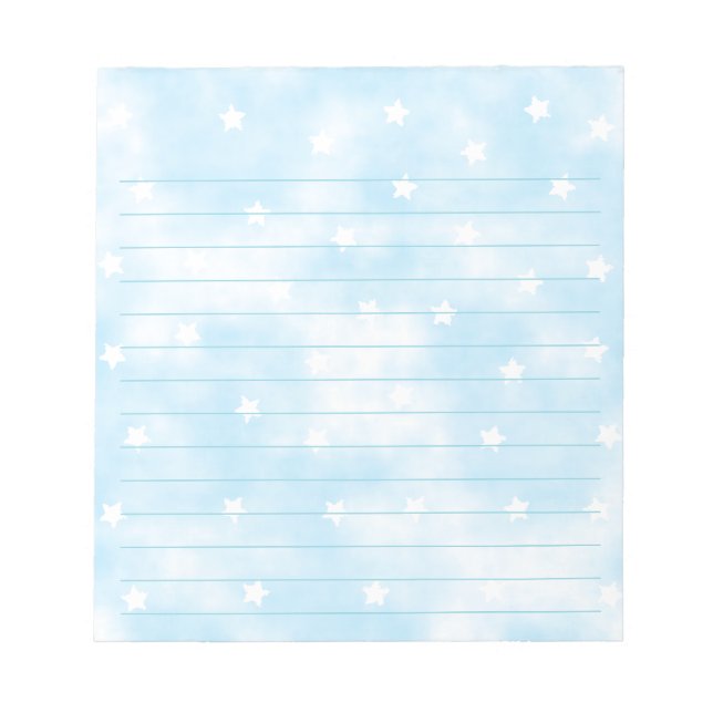 Bloc-note Etoiles personnalisées à liaison simple Aquarelle  (Devant)