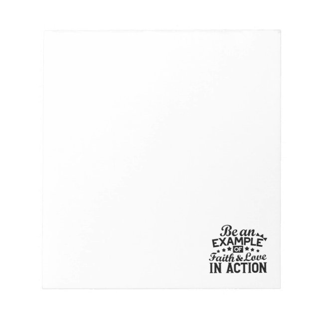 Bloc-note Être un exemple de foi et d'amour en action (Devant)