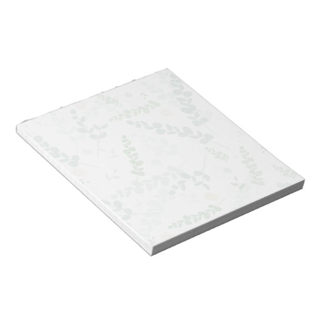 Bloc-note Eucalyptus & Flore Blush - Botanique subtile (Incliné)