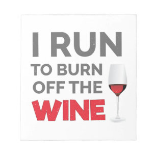 Bloc-note Exercice De Fitness Je Cours Pour Brûler Le Vin