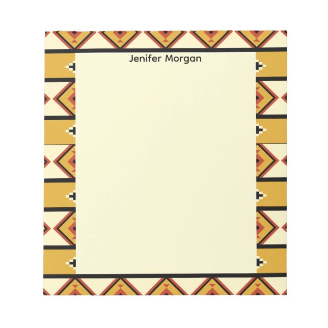 Bloc-note Fabrics Border Stylish Patterns Personalized (Devant)
