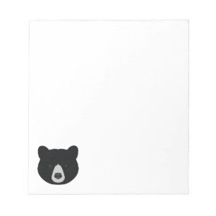 Bloc-note Face de l'ours noir