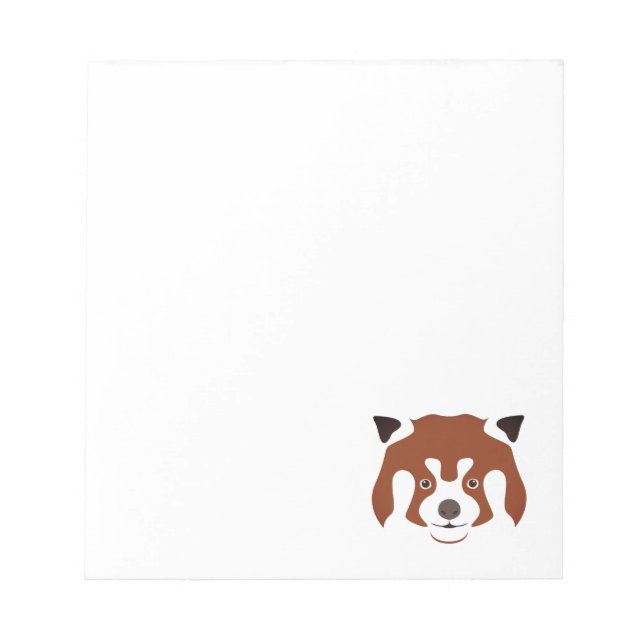 Bloc-note Face de panda rouge (Devant)