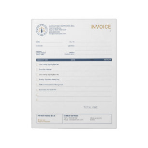 Bloc-note Facture de signature juridique de notaire mobile p
