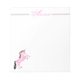 Bloc-note Faetastic unicorn rose personnalisation
