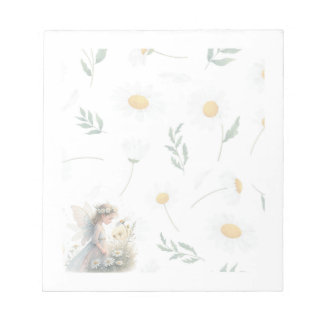Bloc-note Fairy Daisy Notepad – Whimsical Floral Stationery