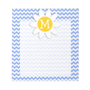 Bloc-note Faisée de printemps; Motif de Blue Chevron