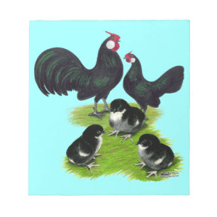 Bloc-note Famille des Rosecomb Black Bantam