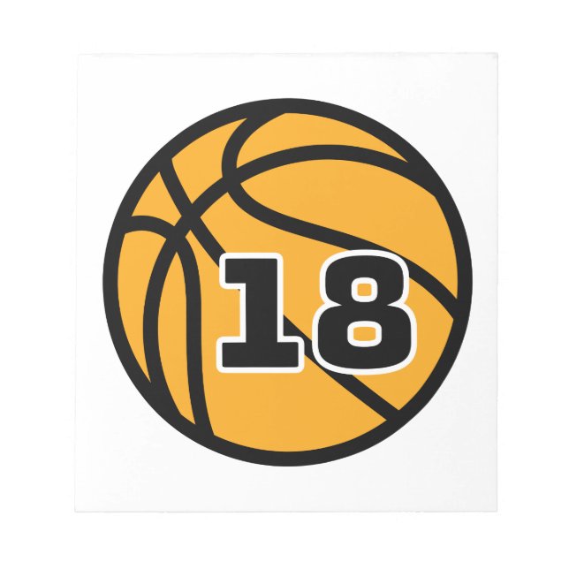 Bloc-note Fans de basket-ball Favorite Jersey Numéro #18 (Devant)