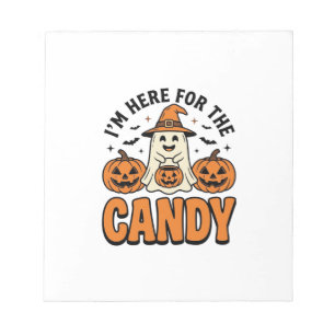 Bloc-note Fantôme d'Halloween ici pour les bonbons Mignon Vi