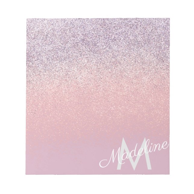 Bloc-note Faux rose et violet Parties scintillant étincelant (Devant)