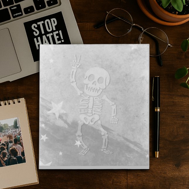 Bloc-note FDT Trump Funny Anti Trump Skeleton (Créateur téléchargé)