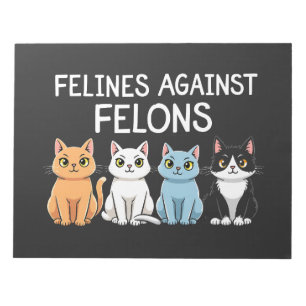Bloc-note Felines contre les criminels Trump Harris Election
