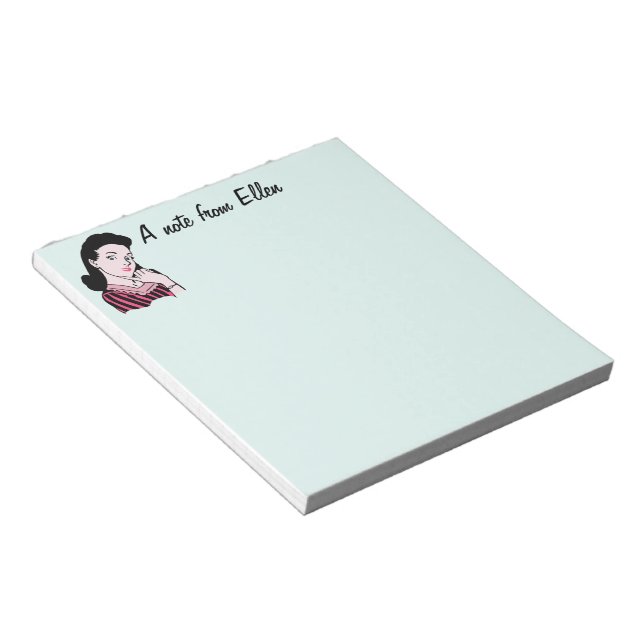 Bloc-note Femme les années 50 (Incliné)