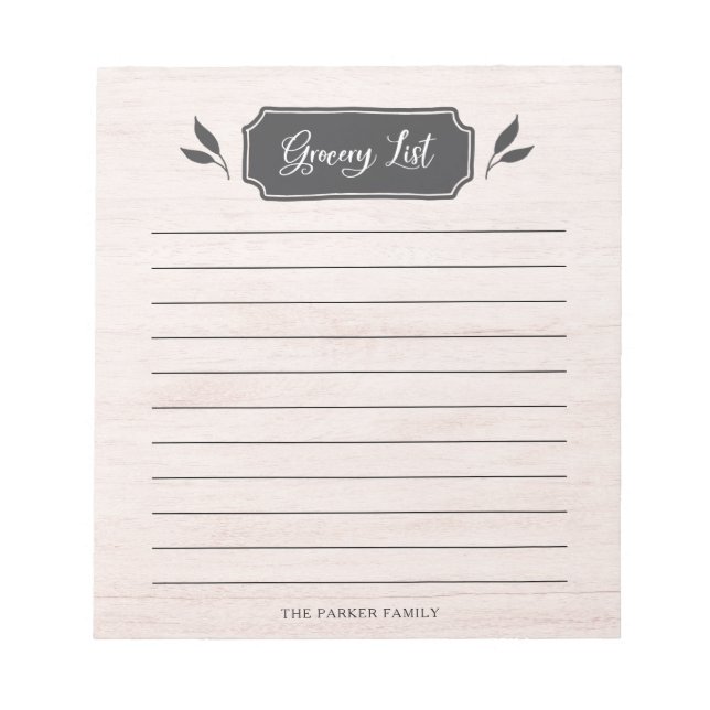 Bloc-note Ferme | Liste d'épiceries (Devant)