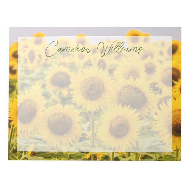 Bloc-note Fermes | Un champ de tournesols (Devant)