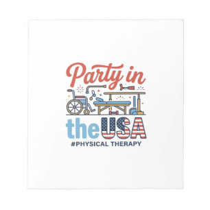 Bloc-note Fête de kinésithérapie aux États-Unis T-Shirt vint