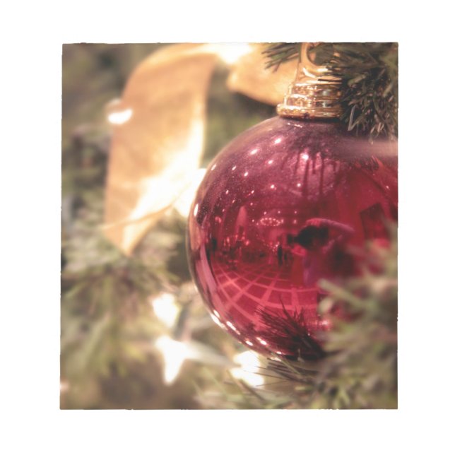 Bloc-note fête de l'arbre de Noël rouge (Devant)