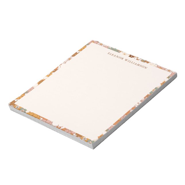 Bloc-note Fête des mariées Florale Retro Terracotta Boho per (Tourné)